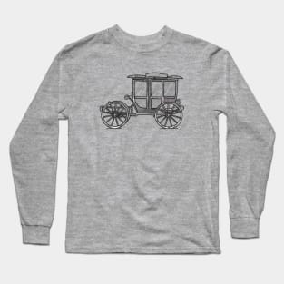 Line art of a Horse-drawn carriage Long Sleeve T-Shirt